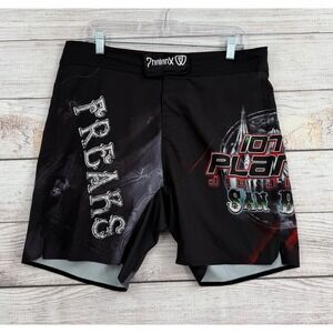 Phalanx MMA Board Shorts Mens 34 Black 10th Planet Jiu Jitsu San Diego Freaks